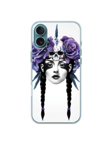 Coque iPhone 16 Plus Fille Fleurs Warrior - Ruben Ireland