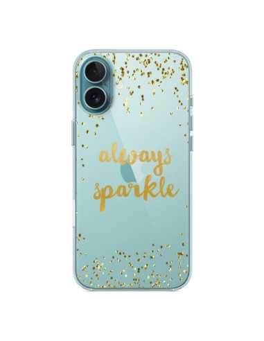 Coque iPhone 16 Plus Always Sparkle, Brille Toujours Transparente - Sylvia Cook