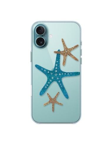 Coque iPhone 16 Plus Etoile de Mer Starfish Transparente - Sylvia Cook