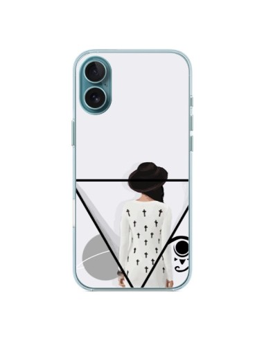 Coque iPhone 16 Plus Confusion Femme Oeil Triangle - Sara Eshak