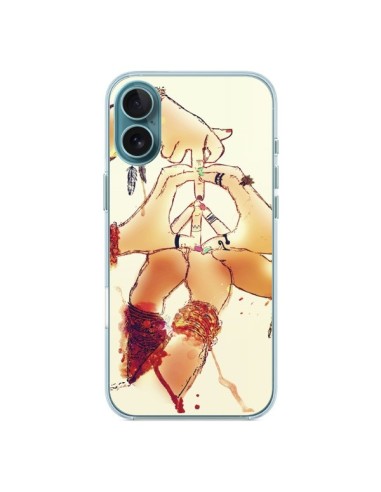 Coque iPhone 16 Plus Peace and Love - Sara Eshak