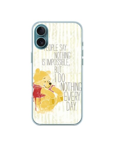 Coque iPhone 16 Plus Winnie I do nothing every day - Sara Eshak