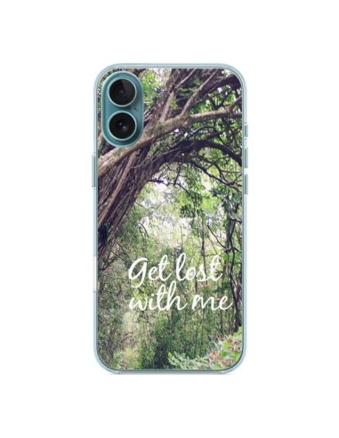 Coque iPhone 16 Plus Get lost with him Paysage Foret Palmiers - Tara Yarte