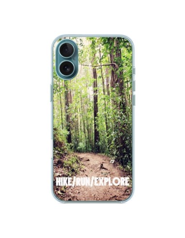 Coque iPhone 16 Plus Hike Run Explore Paysage Foret - Tara Yarte