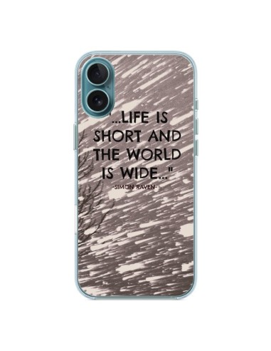 Coque iPhone 16 Plus Life is short Foret - Tara Yarte