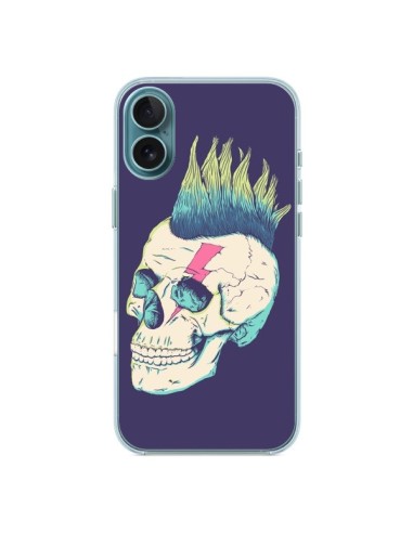 Coque iPhone 16 Plus Tête de mort Punk - Victor Vercesi