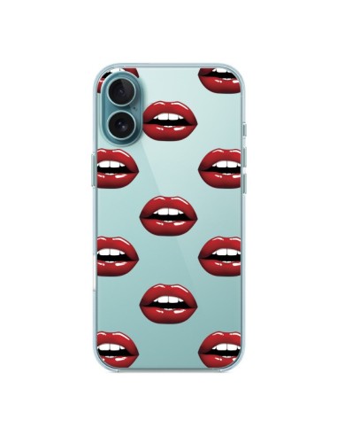 Coque iPhone 16 Plus Lèvres Rouges Lips Transparente - Yohan B.