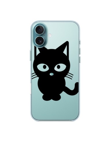 Coque iPhone 16 Plus Chat Noir Cat Transparente - Yohan B.