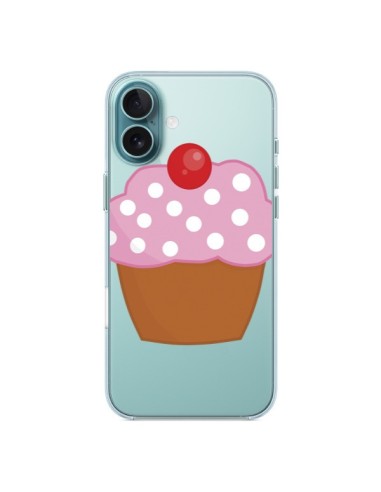 Coque iPhone 16 Plus Cupcake Cerise Transparente - Yohan B.