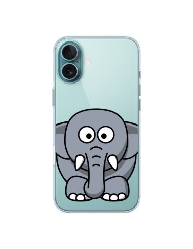 Coque iPhone 16 Plus Elephant Animal Transparente - Yohan B.