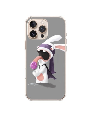 Coque iPhone 16 Pro Max Lapin Crétin Sucette - Bertrand Carriere