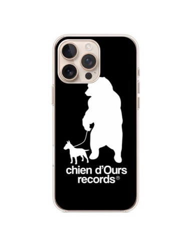 Coque iPhone 16 Pro Max Chien d'Ours Records Musique - Bertrand Carriere