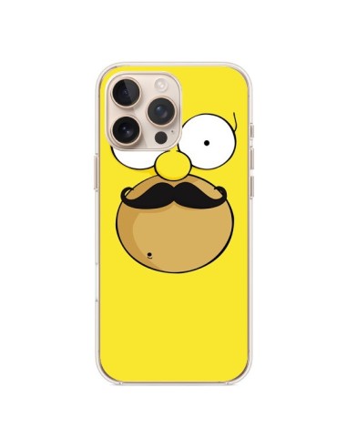 Coque iPhone 16 Pro Max Homer Movember Moustache Simpsons - Bertrand Carriere