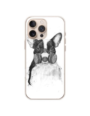 Coque iPhone 16 Pro Max Tagueur Bulldog Dog Chien Big City Life - Balazs Solti