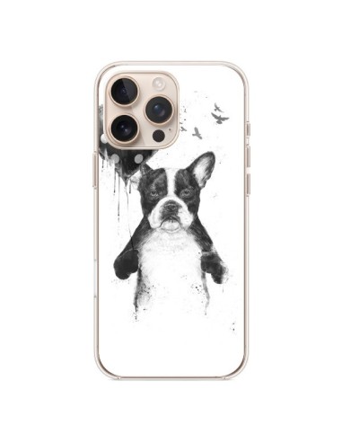 Coque iPhone 16 Pro Max Lover Bulldog Chien Dog My Heart Goes Boom - Balazs Solti