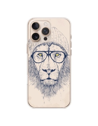 Coque iPhone 16 Pro Max Cool Lion Lunettes - Balazs Solti