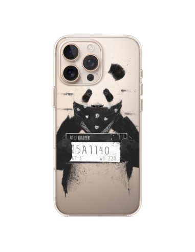 Cover iPhone 16 Pro Max Panda Cattivo Trasparente - Balazs Solti