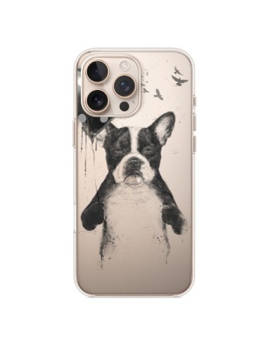 Coque iPhone 16 Pro Max Love Bulldog Dog Chien Transparente - Balazs Solti