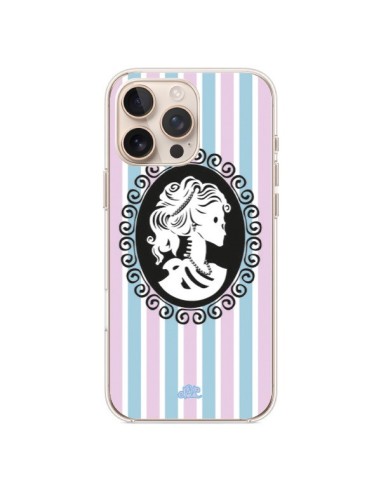 Coque iPhone 16 Pro Max Camée Squelette Rose - Enilec