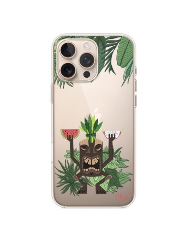 Cover iPhone 16 Pro Max Tiki Thailandia Giungla Legno Trasparente - Chapo