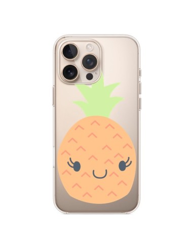 Coque iPhone 16 Pro Max Ananas Pineapple Fruit Transparente - Claudia Ramos