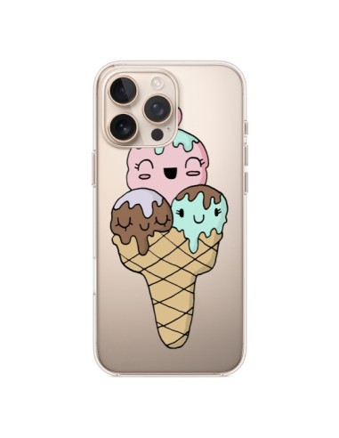 Coque iPhone 16 Pro Max Ice Cream Glace Summer Ete Cerise Transparente - Claudia Ramos