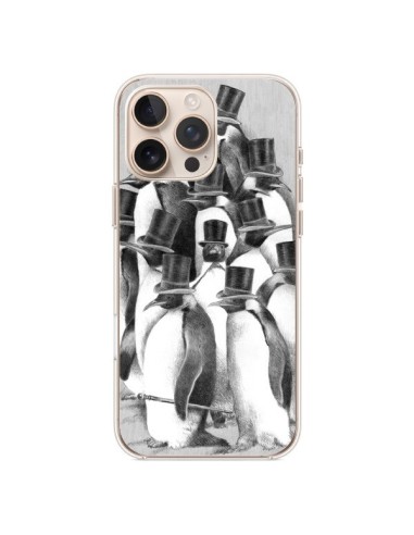 Coque iPhone 16 Pro Max Pingouins Gentlemen - Eric Fan