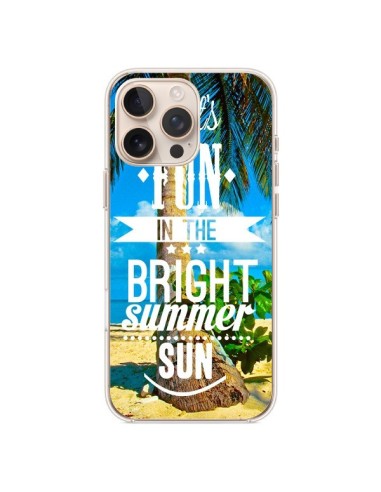 Coque iPhone 16 Pro Max Fun Summer Sun _té - Eleaxart