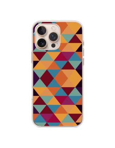 Cover iPhone 16 Pro Max Azteco Triangolo Arancione - Eleaxart