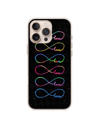 Coque iPhone 16 Pro Max Love Forever Infini Noir - Eleaxart