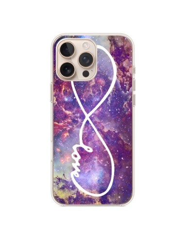 Coque iPhone 16 Pro Max Love Forever Infini Galaxy - Eleaxart