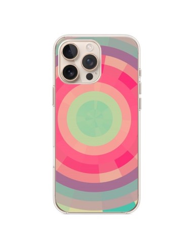 Coque iPhone 16 Pro Max Spirale de Couleurs Rose Vert - Eleaxart