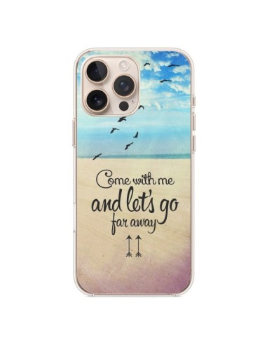 Coque iPhone 16 Pro Max Let's Go Far Away Beach Plage - Eleaxart