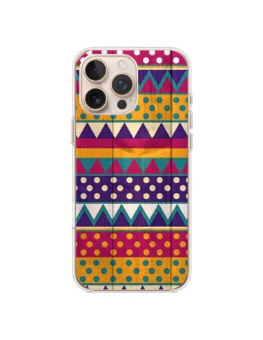 Coque iPhone 16 Pro Max Mexican Triangle Aztec Azteque - Eleaxart