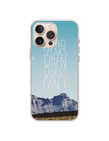 Coque iPhone 16 Pro Max Silence speaks when words can't paysage - Eleaxart