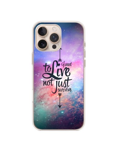 Coque iPhone 16 Pro Max I want to live Je veux vivre - Eleaxart