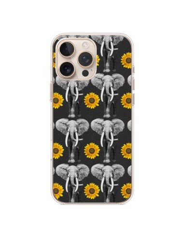 Coque iPhone 16 Pro Max Elephant Tournesol - Eleaxart