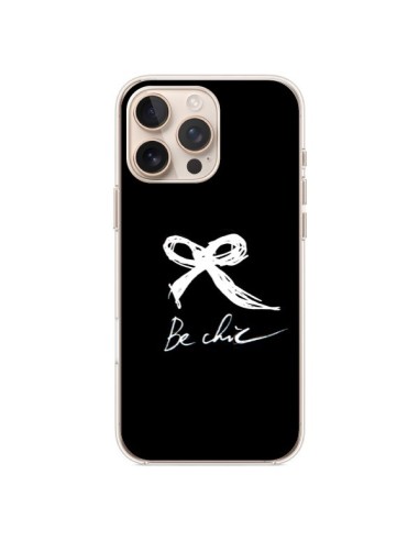 Coque iPhone 16 Pro Max Be Chic Noeud Papillon Blanc - Léa Clément