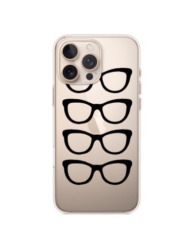 Coque iPhone 16 Pro Max Sunglasses Lunettes Soleil Noir Transparente - Project M