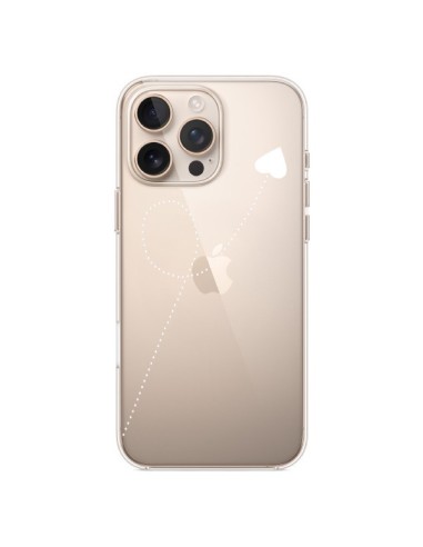 Coque iPhone 16 Pro Max Travel to your Heart Blanc Voyage Coeur Transparente - Project M