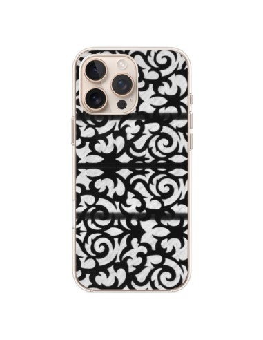 Coque iPhone 16 Pro Max Abstrait Noir et Blanc - Irene Sneddon