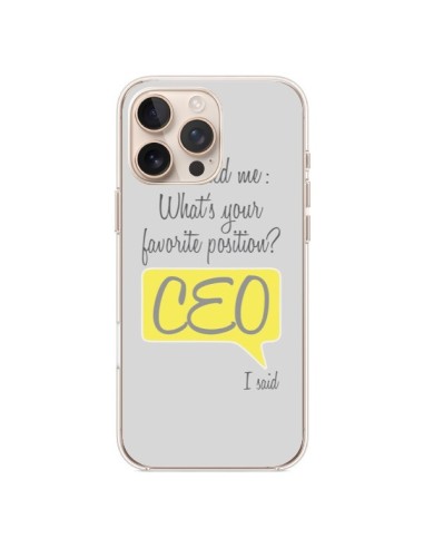 Coque iPhone 16 Pro Max What's your favorite position CEO I said, jaune - Shop Gasoline