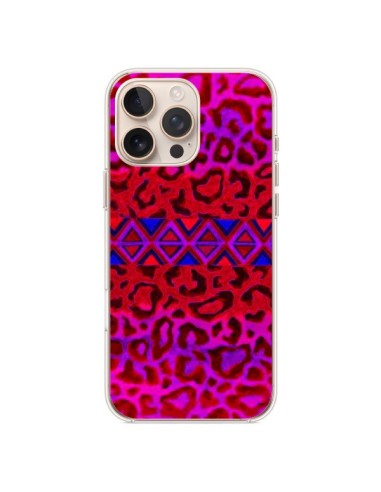 Coque iPhone 16 Pro Max Tribal Leopard Rouge - Ebi Emporium