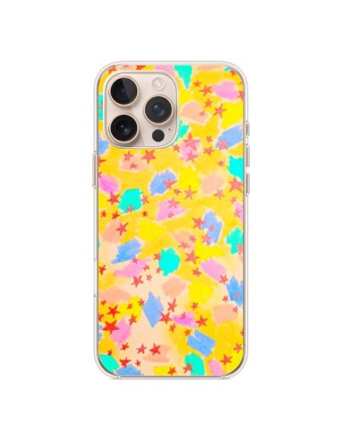 Coque iPhone 16 Pro Max Stars Etoiles Jaunes - Ebi Emporium