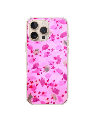 Coque iPhone 16 Pro Max Stars Etoiles Roses - Ebi Emporium