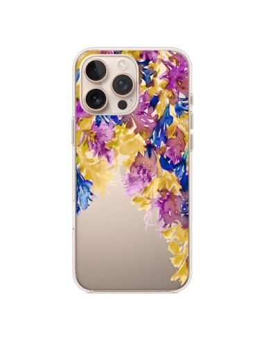 Coque iPhone 16 Pro Max Cascade Florale Transparente - Ebi Emporium