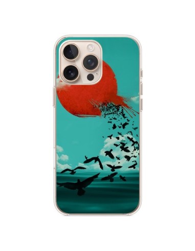 Coque iPhone 16 Pro Max Soleil Oiseaux Mer - Jay Fleck