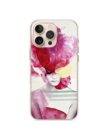 Coque iPhone 16 Pro Max Bright Pink Portrait Femme - Jenny Liz Rome