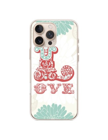 Coque iPhone 16 Pro Max Love Fleurs Flourish - Javier Martinez