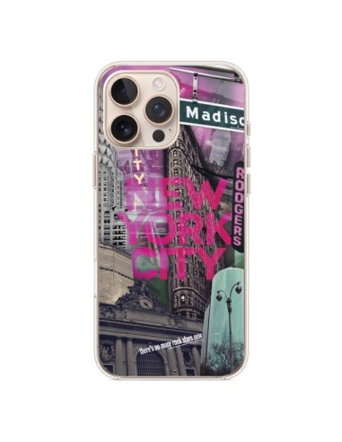 Coque iPhone 16 Pro Max New York City Rose - Javier Martinez